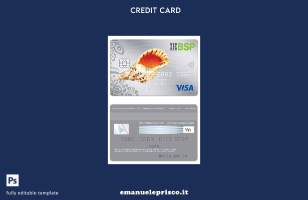 modello di carta platino visto Papua Nuova Guinea BSP Bank stile verificato